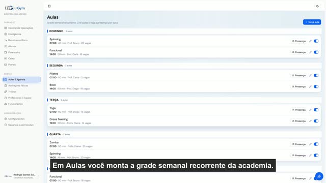 Aulas e Agenda