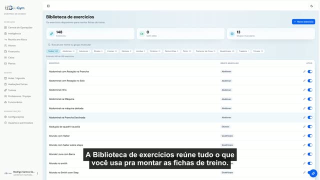Biblioteca de exercícios