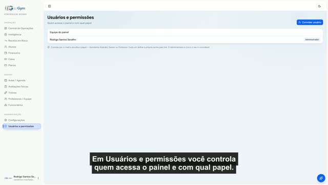 Usuários e permissões